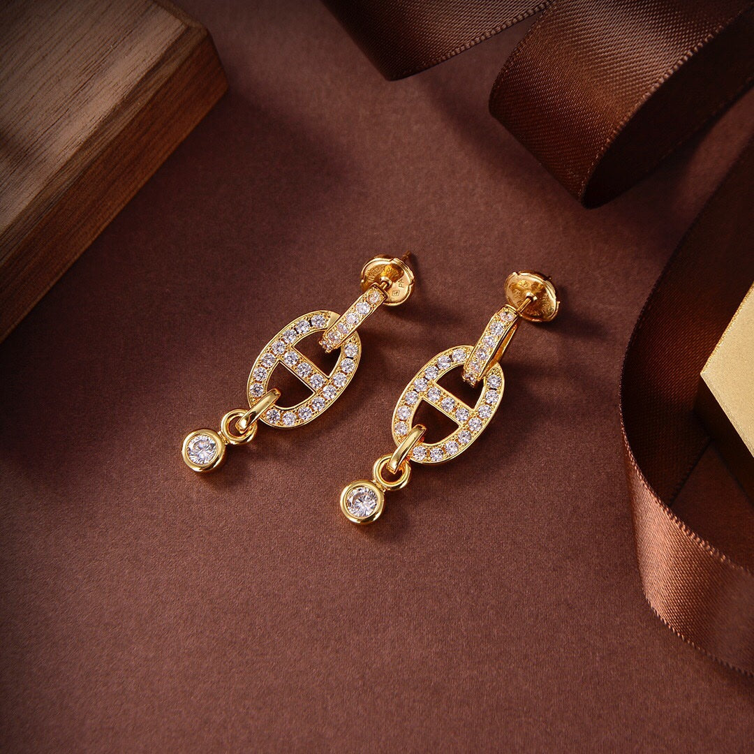 [Everoly JW]HM CHAINE DIAMOND EARRINGS