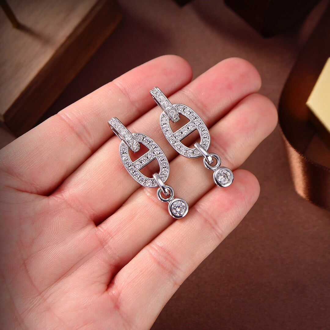 [Everoly JW]HM CHAINE DIAMOND EARRINGS