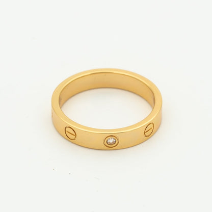 [Everoly JW]LOVE RING 4MM 1 DIAMOND PINK GOLD