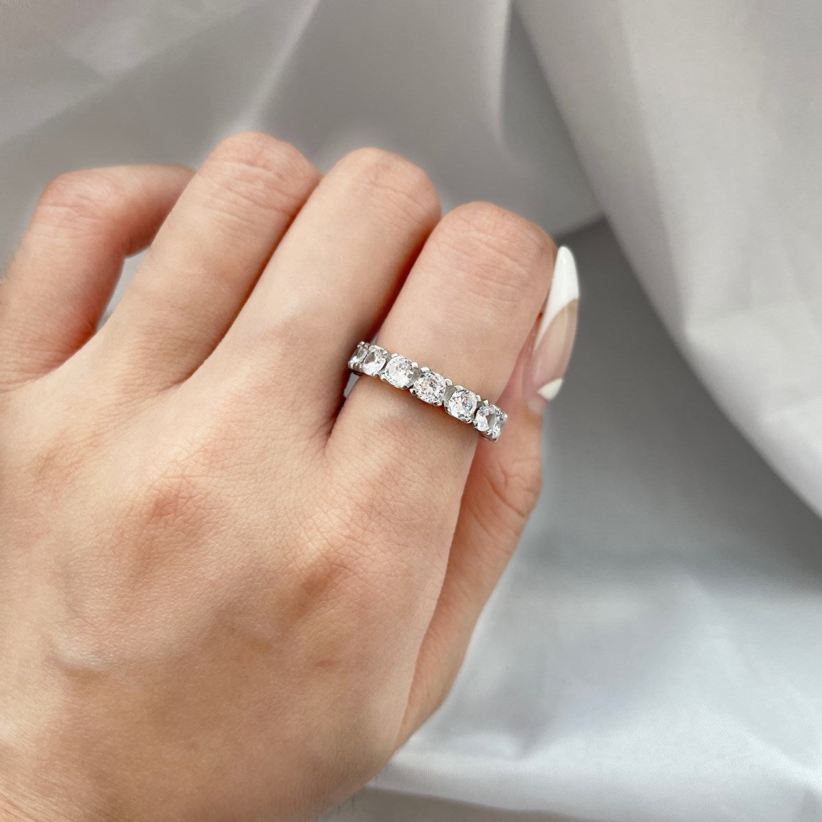 [Everoly JW]Eternity Round Cut Tennis Ring