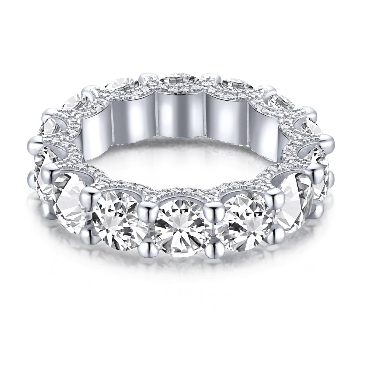 [Everoly JW]Gorgeous Round Cut Tennis Ring