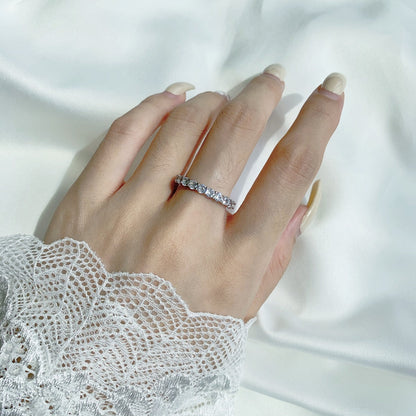 [Everoly JW]Sparkling Round Cut Tennis Ring