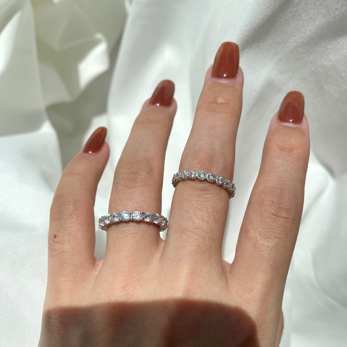 [Everoly JW]Sparkling Round Cut Tennis Ring