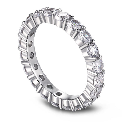 [Everoly JW]Sparkling Round Cut Tennis Ring