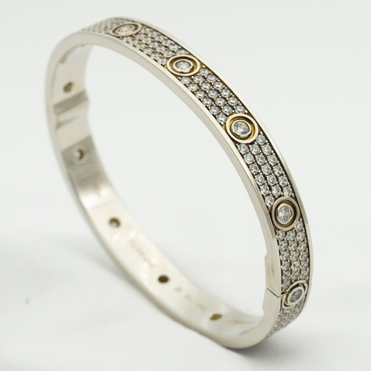 [Everoly JW]LOVE BRACELET 6.1MM DIAMOND-PAVED 10 BIG DIAMONDS