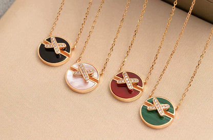 [Everoly JW]JEUX DE ROSE GOLD DIAMOND NECKLACE