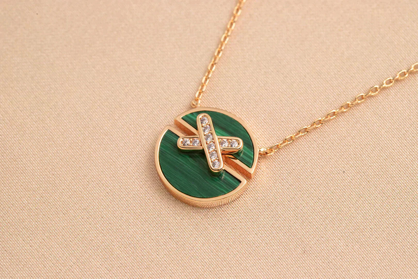 [Everoly JW]JEUX DE ROSE GOLD DIAMOND NECKLACE