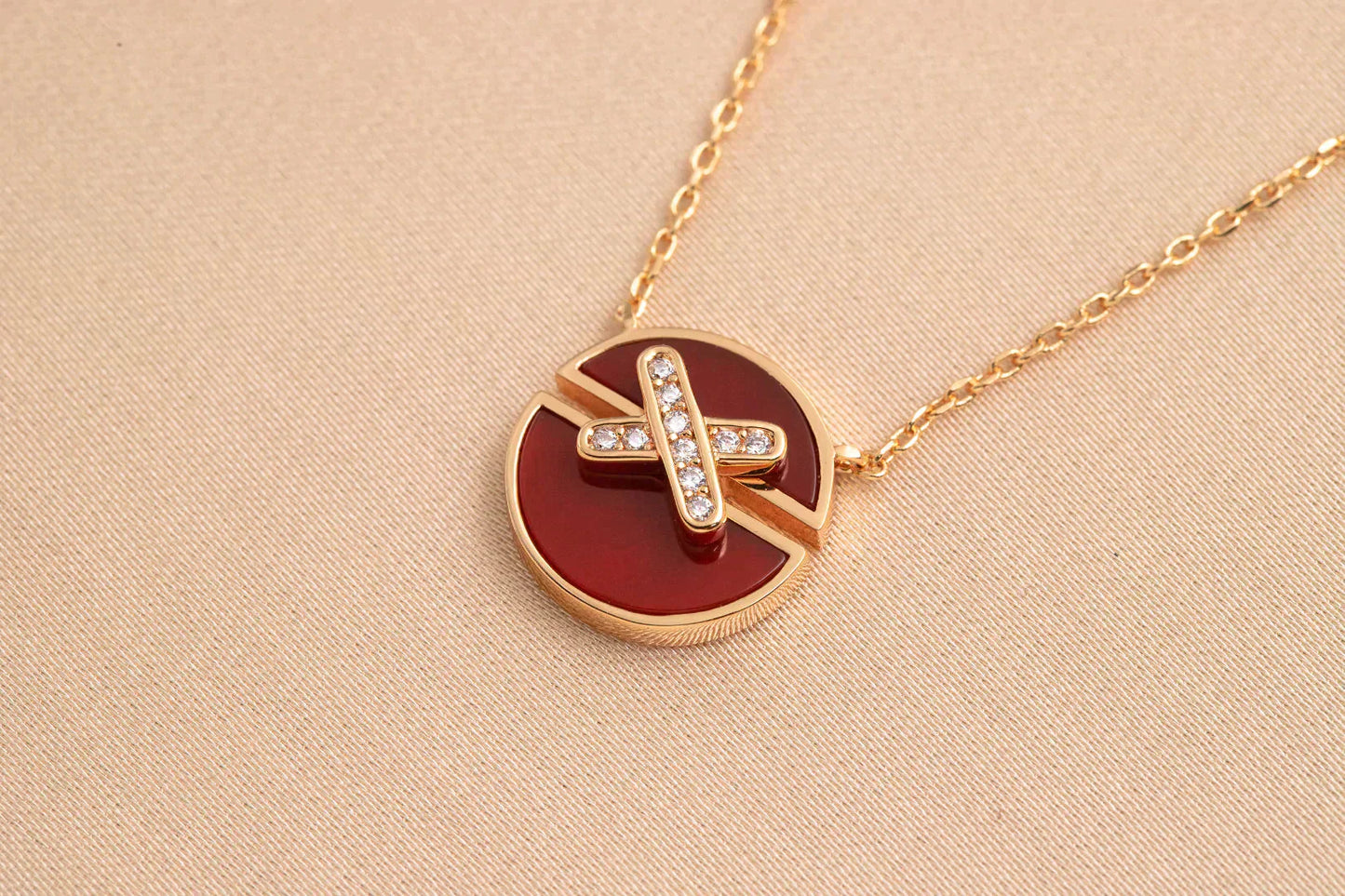 [Everoly JW]JEUX DE ROSE GOLD DIAMOND NECKLACE