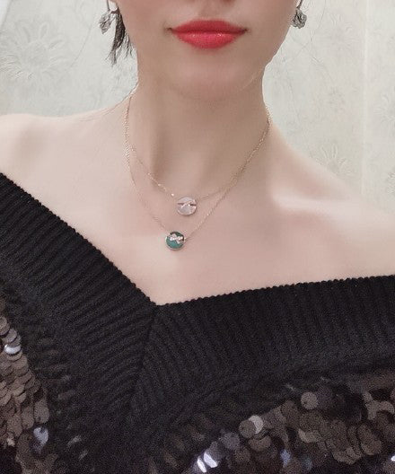 [Everoly JW]JEUX DE ROSE GOLD DIAMOND NECKLACE