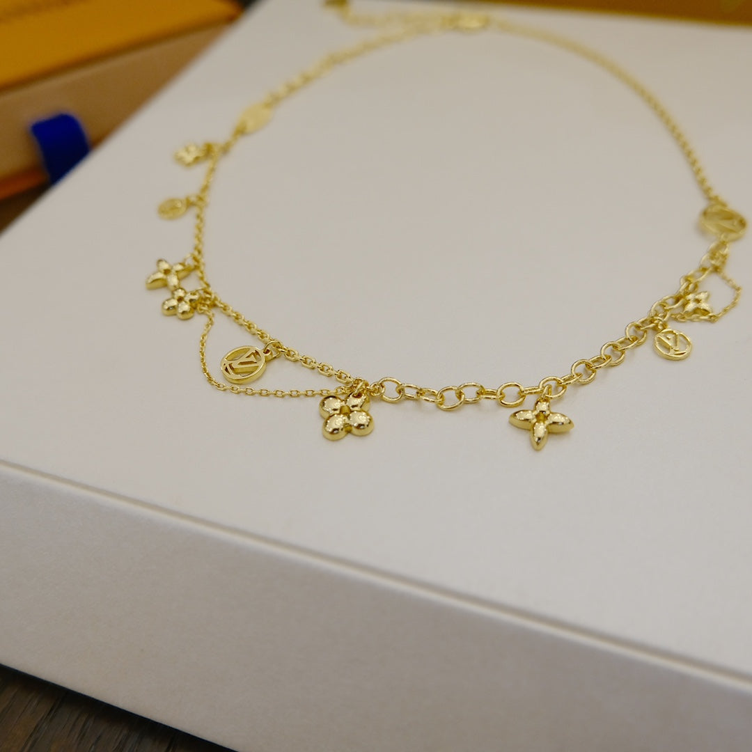 [Everoly JW]BLOOMING SUPPLE NECKLACE BRASS