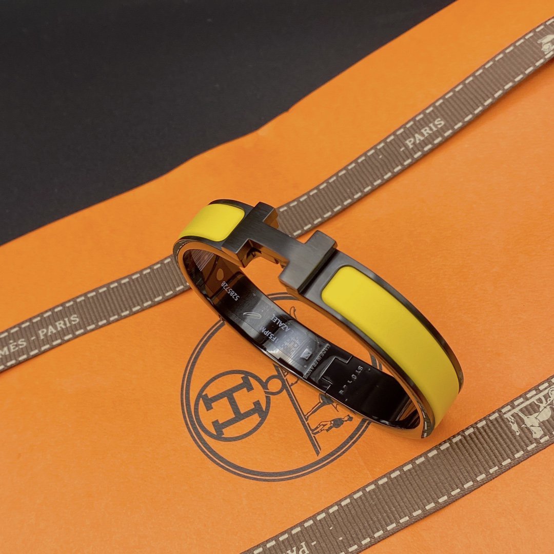 [Everoly JW]CLIC HM SO BLACK YELLOW BRACELET