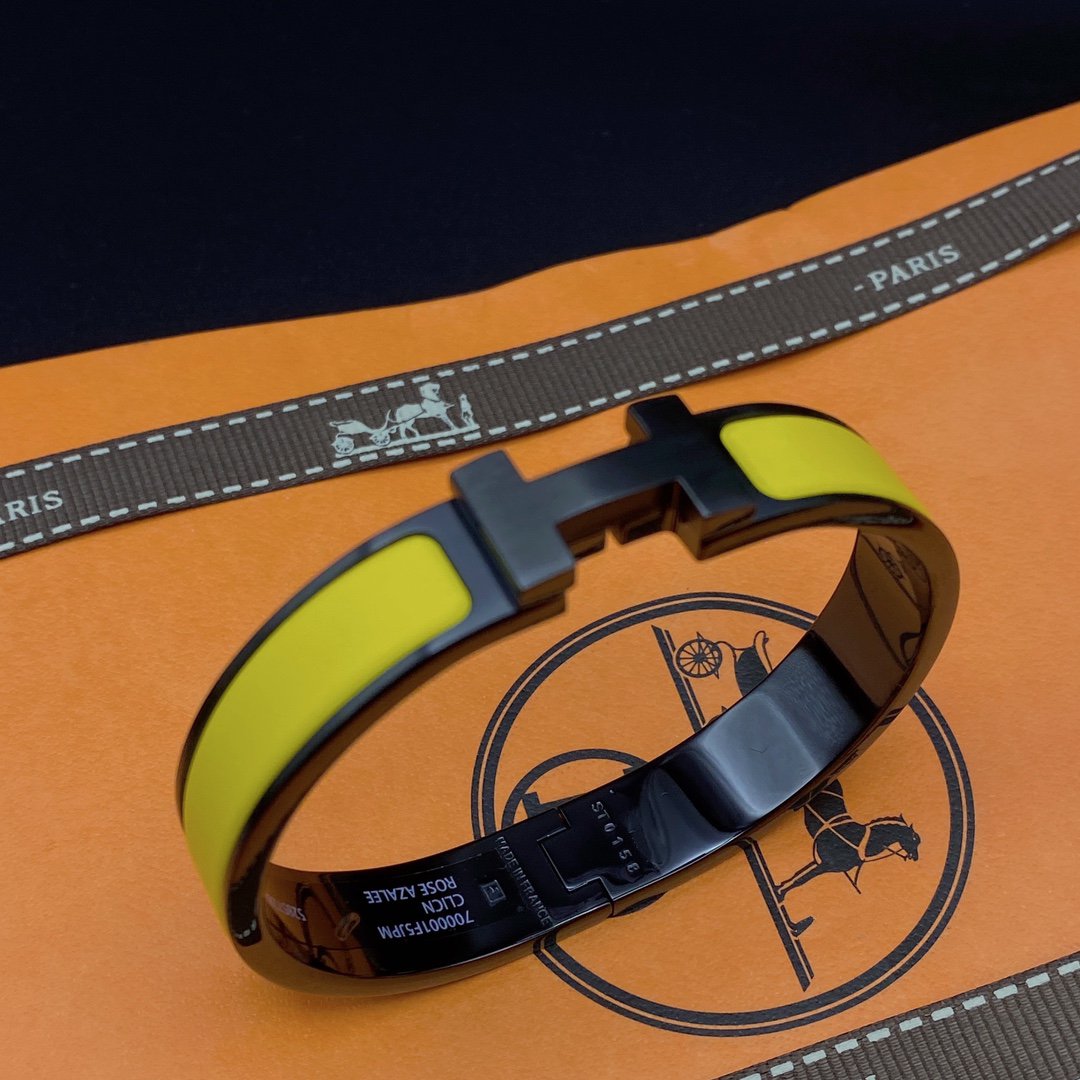 [Everoly JW]CLIC HM SO BLACK YELLOW BRACELET