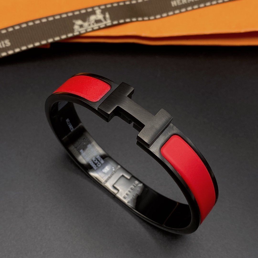 [Everoly JW]CLIC HM SO ブラックレッドブレスレット