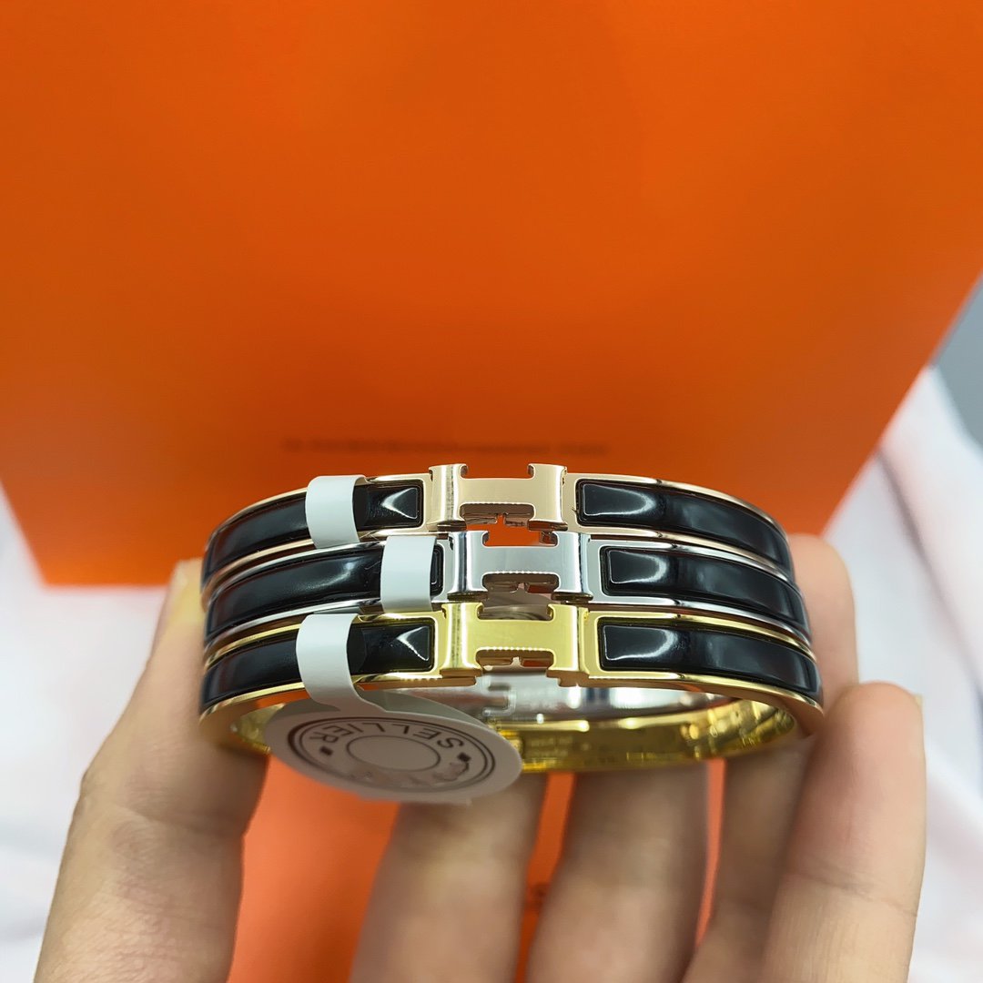 [Everoly JW]CLASSIC HM CLIC BLACK 8MM ENAMEL BRACELET