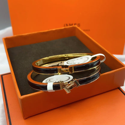 [Everoly JW]CLASSIC HM CLIC BLACK 8MM ENAMEL BRACELET