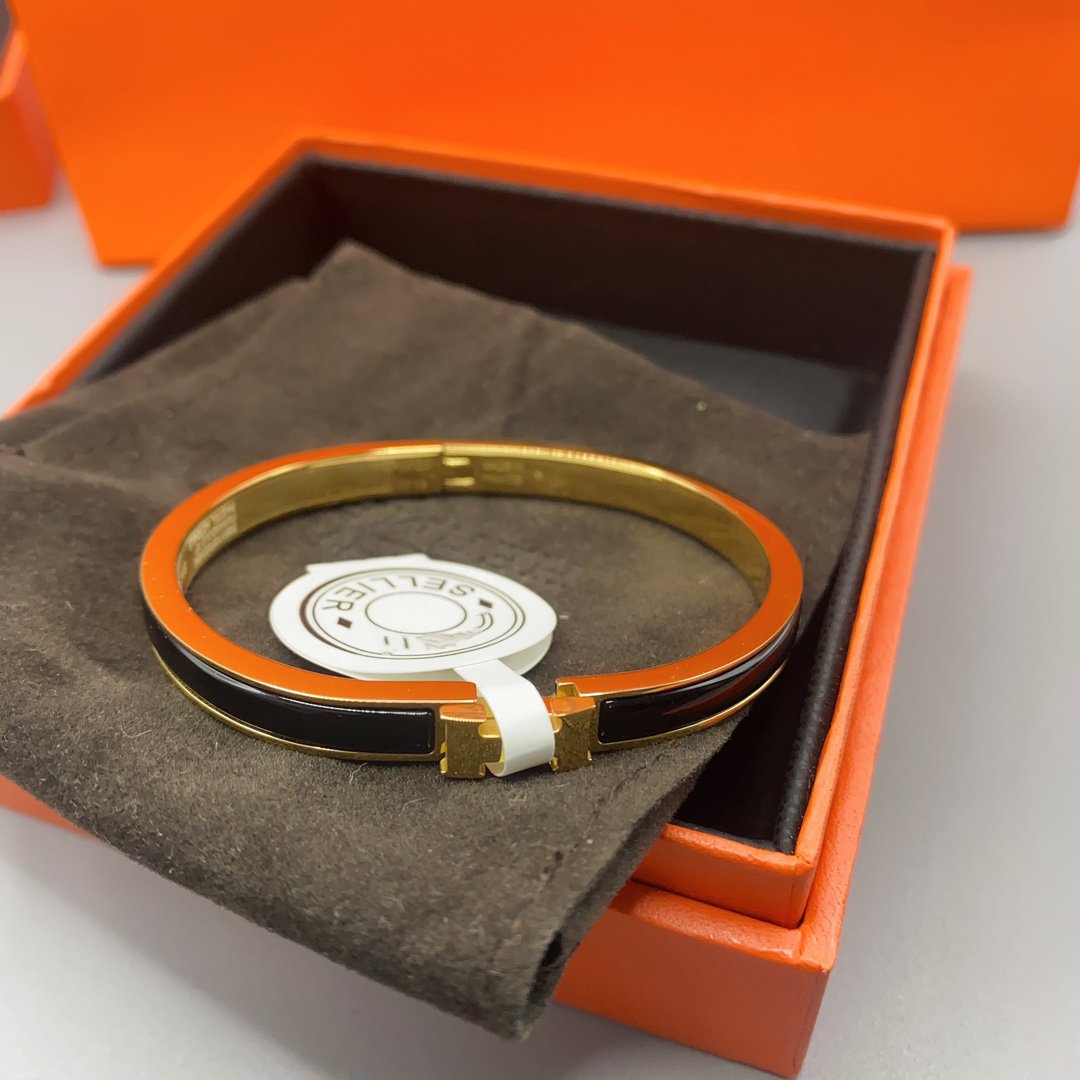 [Everoly JW]CLASSIC HM CLIC BLACK 8MM ENAMEL BRACELET