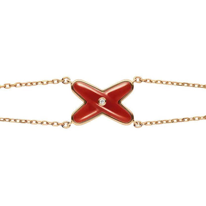 [Everoly JW]JEUX BRACELET CARNELIAN PINK GOLD 1 DIAMOND