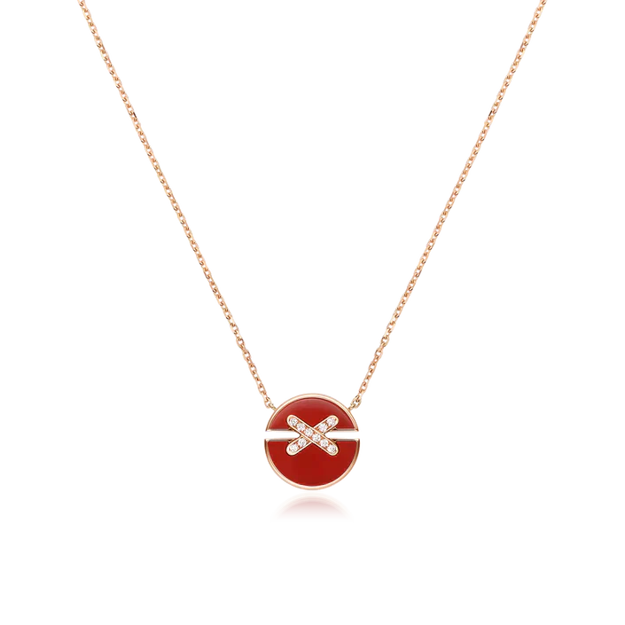 [Everoly JW]JEUX DE ROSE GOLD DIAMOND NECKLACE