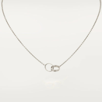 [Everoly JW]LOVE NECKLACE PINK GOLD AND SILVER