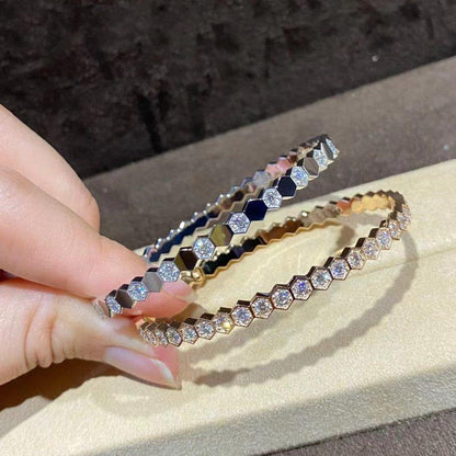 [Everoly JW]BEE LOVE GOLD BRACELET FULL DIAMOND