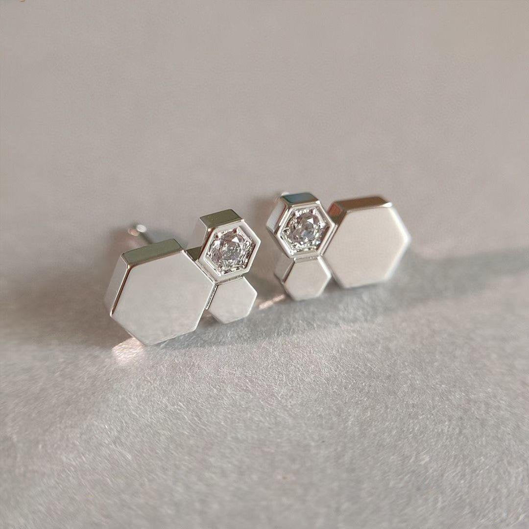[Everoly JW]BEE LOVE SILVER DIAMOND EARRINGS