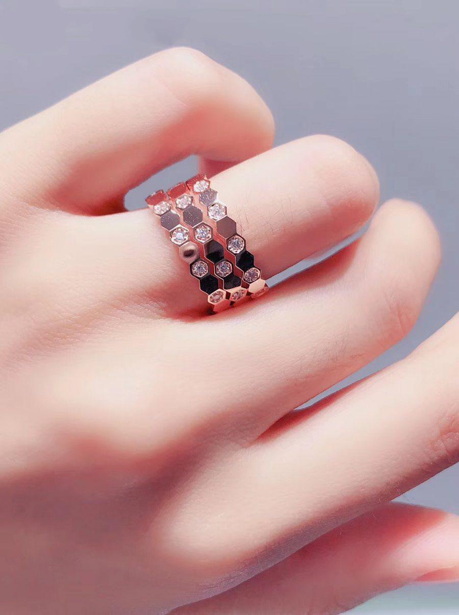 [Everoly JW]BEE LOVE RING PINK GOLD DIAMOND