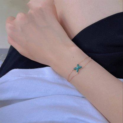 [Everoly JW]JEUX BRACELET MALACHITE PINK GOLD 1 DIAMOND