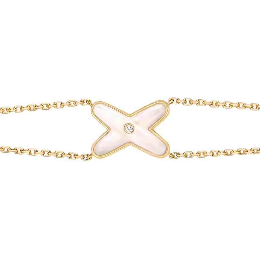 [Everoly JW]JEUX BRACELET WHITE MOP GOLD 1 DIAMOND