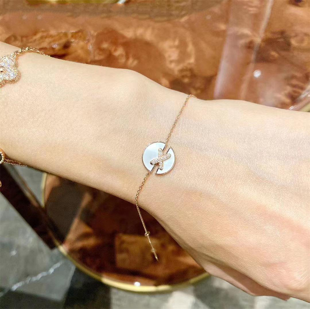 [Everoly JW]JEUX DE BRACELET MOP PINK GOLD DIAMONDS