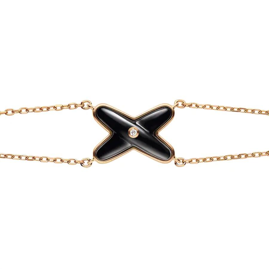 [Everoly JW]JEUX BRACELET ONYX PINK GOLD 1 DIAMOND