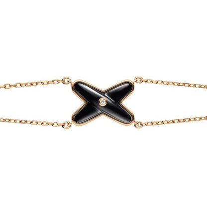 [Everoly JW]JEUX BRACELET ONYX PINK GOLD 1 DIAMOND