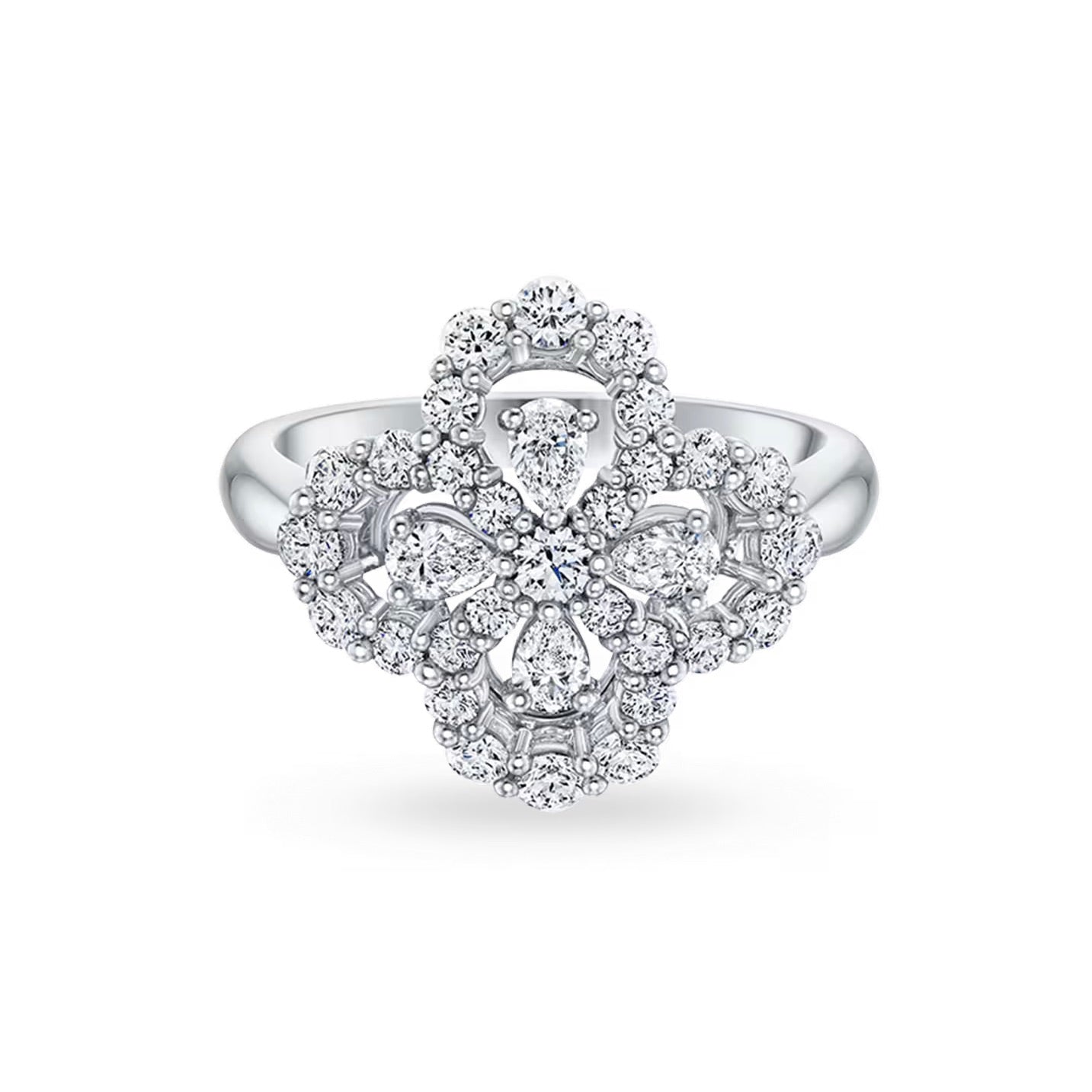 [Everoly JW]LOOP RING FULL MOTIF DIAMOND 16MM SILVE