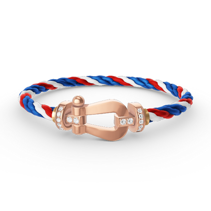 [Everoly JW]FORCE LARGE HORSESHOE HALF DIAMOND BRACELET ROSE GOLD