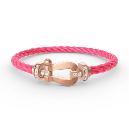 [Everoly JW]FORCE LARGE HORSESHOE HALF DIAMOND BRACELET ROSE GOLD