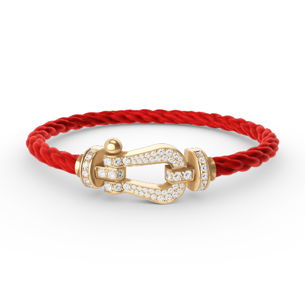 [Everoly JW]FORCE LARGE HORSESHOE FULL DIAMOND BRACELET GOLD