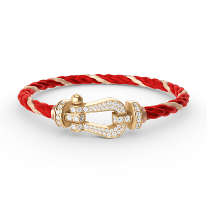 [Everoly JW]FORCE LARGE HORSESHOE FULL DIAMOND BRACELET GOLD