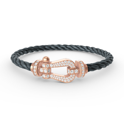 [Everoly JW]FORCE LARGE HORSESHOE FULL DIAMOND BRACELET ROSE GOLD