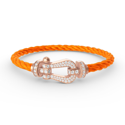 [Everoly JW]FORCE LARGE HORSESHOE FULL DIAMOND BRACELET ROSE GOLD