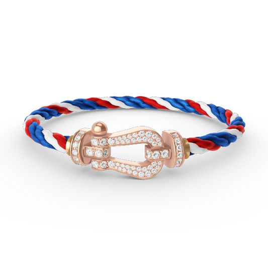[Everoly JW]FORCE LARGE HORSESHOE FULL DIAMOND BRACELET ROSE GOLD