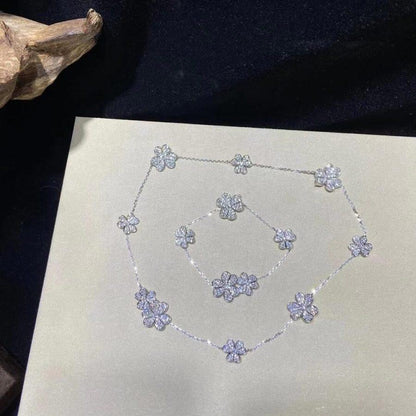 [Everoly JW]FRIVOLE SILVER 5 FLOWERS BRACELET
