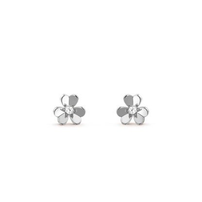[Everoly JW]FRIVOLE MINI SILVER FLOWER EARRINGS