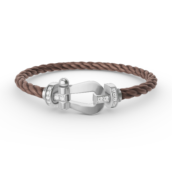 [Everoly JW]FORCE LARGE HORSESHOE HALF DIAMOND BRACELET SILVER