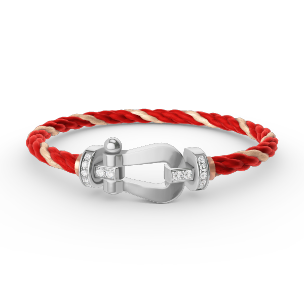 [Everoly JW]FORCE LARGE HORSESHOE HALF DIAMOND BRACELET SILVER