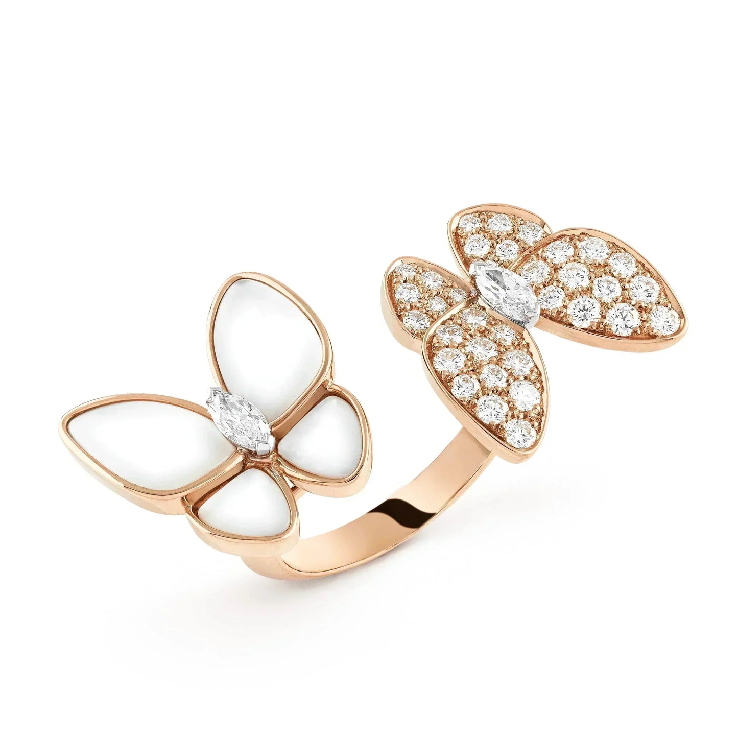 [Everoly JW]TWIN BUTTERFLY DIAMOND MOP RING