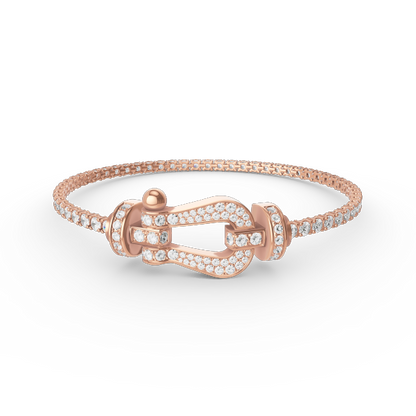 [Everoly JW]FORCE  LARGE HORSESHOE FULL DIAMOND TENNIS BRACELET