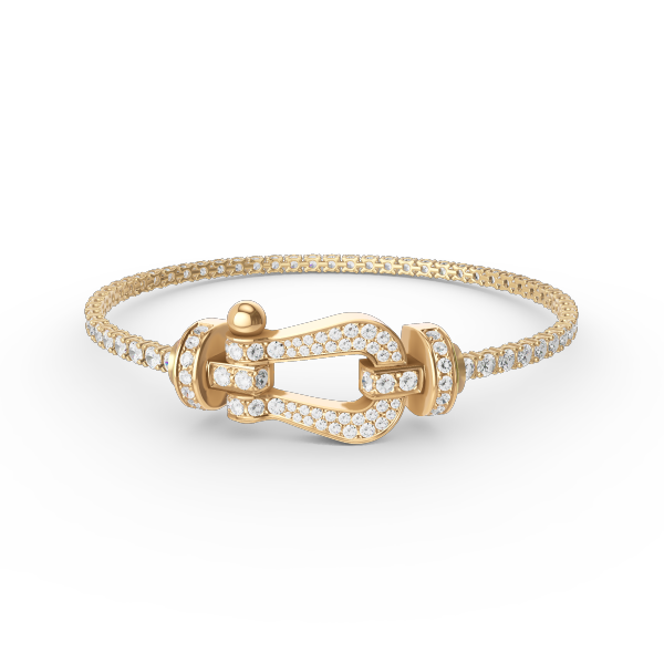 [Everoly JW]FORCE  LARGE HORSESHOE FULL DIAMOND TENNIS BRACELET